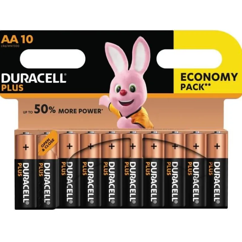 AA, Duracell Plus Power Batterier CP. 10 st.