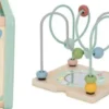 Aktivitetskub med kulbana i trä med roliga funktioner Tooky Toy