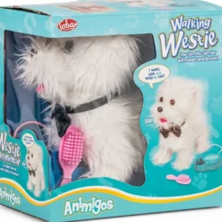 Animigos Hund Interaktiv Westie highland Terrier med Koppel