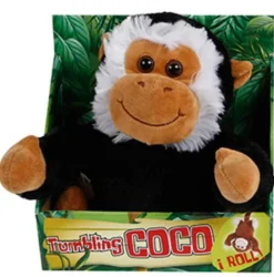 Apan Coco som gör kullerbyttor med ljud Svart