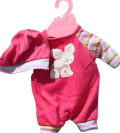 Baby Rose Dockkläder Kanin Body med mössa