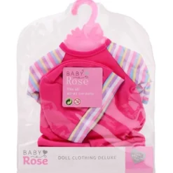 Baby Rose Dockkläder Kanin Body med mössa