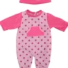 Baby Rose Dockkläder Prickig Body med mössa