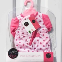 Baby Rose Dockkläder Prickig Body med mössa
