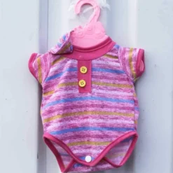 Baby Rose Dockkläder Randig Body med mössa