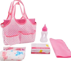 Baby Rose Skötväska med Tillbehör till Dockor
