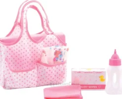 Baby Rose Skötväska med Tillbehör till Dockor