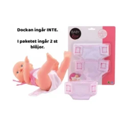 Baby Rose Tygblöjor 2-Pack till dockor 35-55 cm