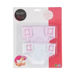 Baby Rose Tygblöjor 2-Pack till dockor 35-55 cm