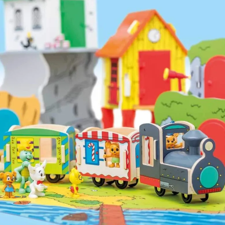 Bamse Trätågset till Bamsefigurer