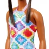 Barbiedocka Fashionistas ith Bun And Crochet Halter Dress Nr. 210 HJT07