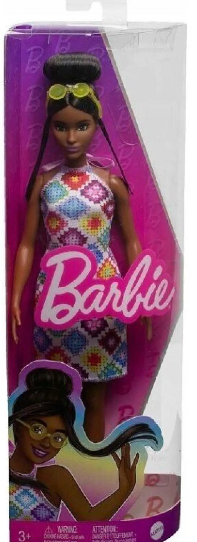 Barbiedocka Fashionistas ith Bun And Crochet Halter Dress Nr. 210 HJT07