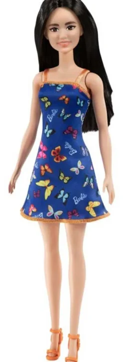 Barbie Entry Docka med en blå klänning med fjärilsmönster HBV06