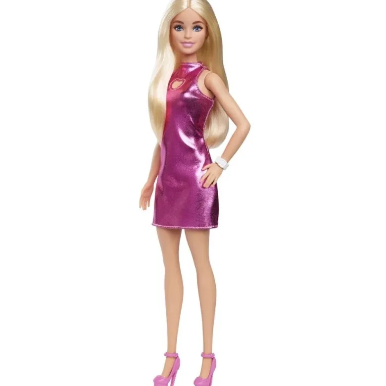 Barbie Fashionista - Rosa klänning med hjärta