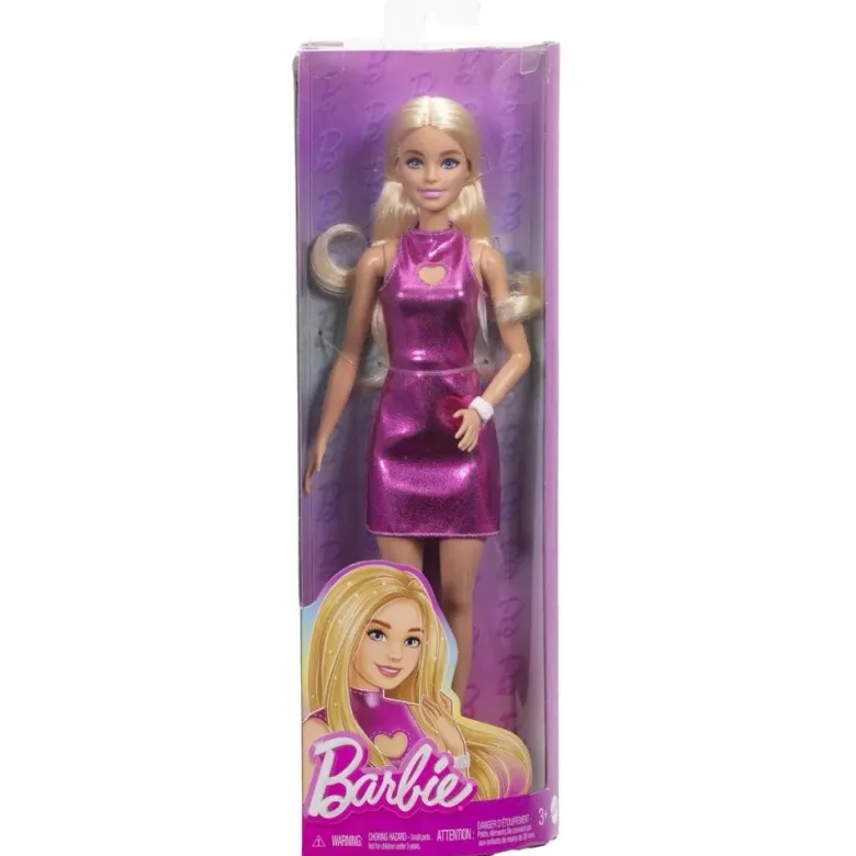 Barbie Fashionista - Rosa klänning med hjärta