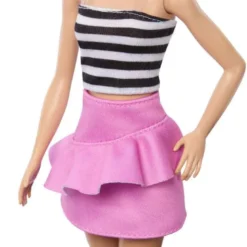 Barbie Fashionistas Blonde With Striped Top, Pink Skirt & Sunglasses, 65th Anniversary Nr 213 HRH11