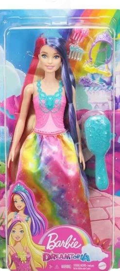 Barbie Long Hair Fantasy Docka och håraccessoar Dreamtopia GTF38