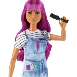 Barbie Salon Stylist Frisör med lila hår GTW36