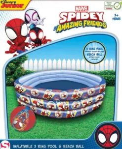Barnpool med badboll Spidey and his Amazing Friends 100 cm 3 ringar
