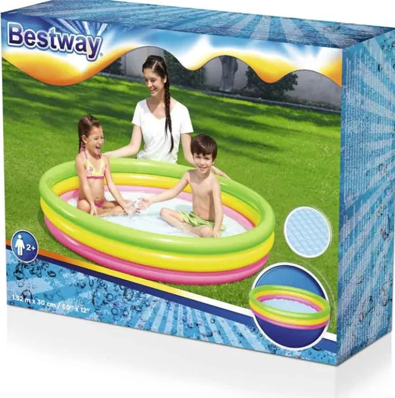 Barnpool med mjuk botten 152 cm Bestway