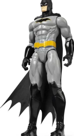 Batman Figur med grå och svart dräkt gul 30 cm DC Comics