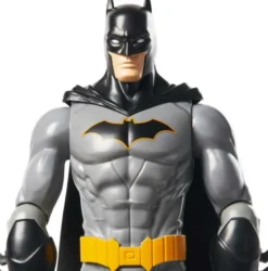 Batman Figur med grå och svart dräkt gul 30 cm DC Comics