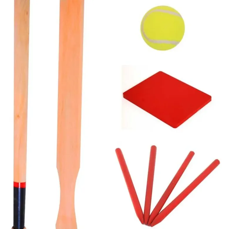 Brännboll-set 2 st. Slagträ med spelplan 80 cm