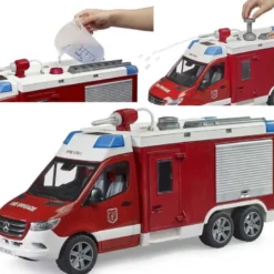 Bruder Brandbil Mercedes Benz Sprinter med ljud och ljud 02680