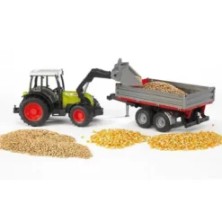 Bruder Claas Nectis 267 F med Skopa och Tippsläp 02112