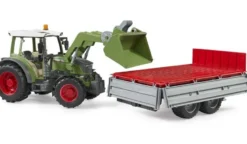 Bruder Fendt 211 Vario Traktor med skopa och vagn 02182