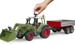 Bruder Fendt 211 Vario Traktor med skopa och vagn 02182