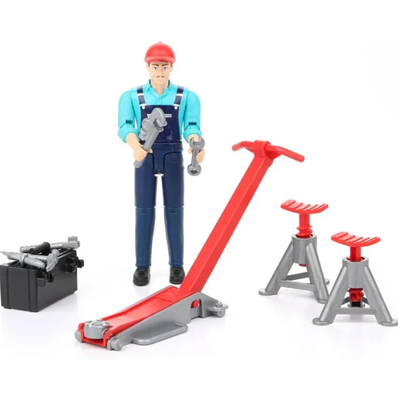 Bruder Figur med Domkraft och Verktyg 62100