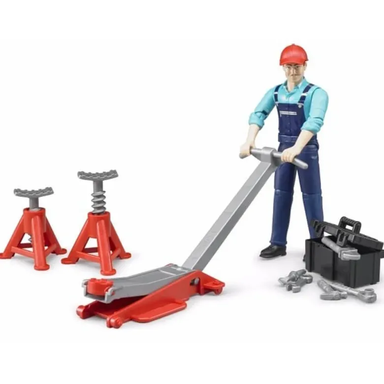 Bruder Figur med Domkraft och Verktyg 62100