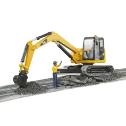 Bruder Grävmaskin Caterpillar Mini med Förare 02466