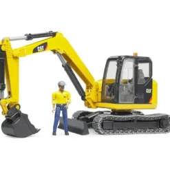 Bruder Grävmaskin Caterpillar Mini med Förare 02466