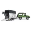 Bruder Jeep Landrover Defender med Hästtransport 02592