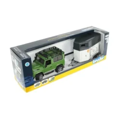 Bruder Jeep Landrover Defender med Hästtransport 02592