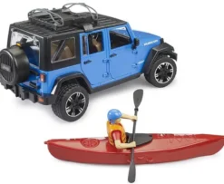 Bruder Jeep Wrangler Rubicon Med Figur och Kajak 02529