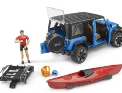 Bruder Jeep Wrangler Rubicon Med Figur och Kajak 02529