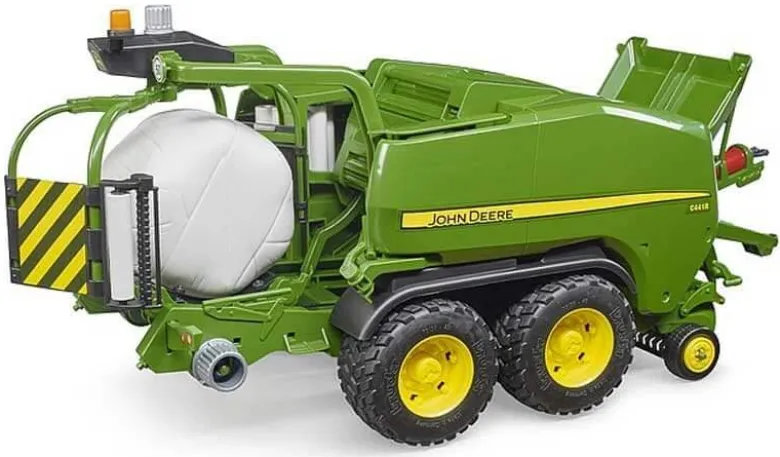 Bruder John Deere C441R Inplastare och Rundbalspress 02032