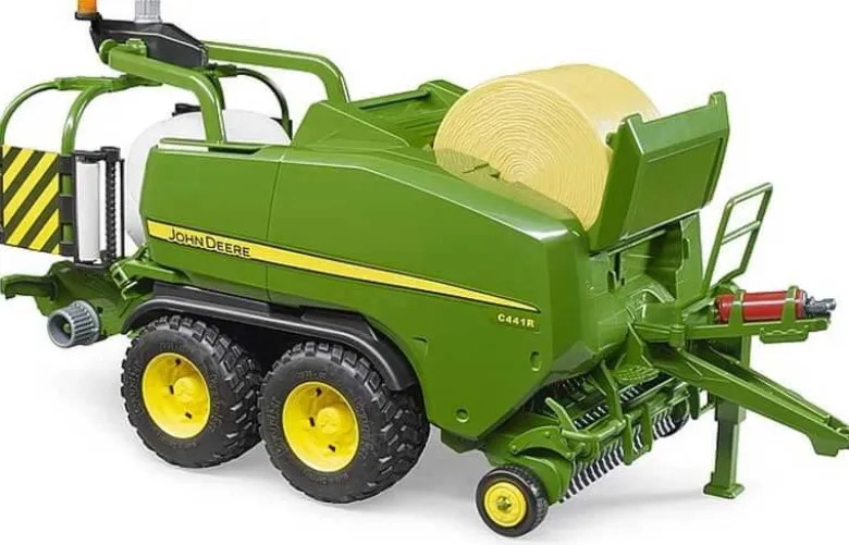 Bruder John Deere C441R Inplastare och Rundbalspress 02032