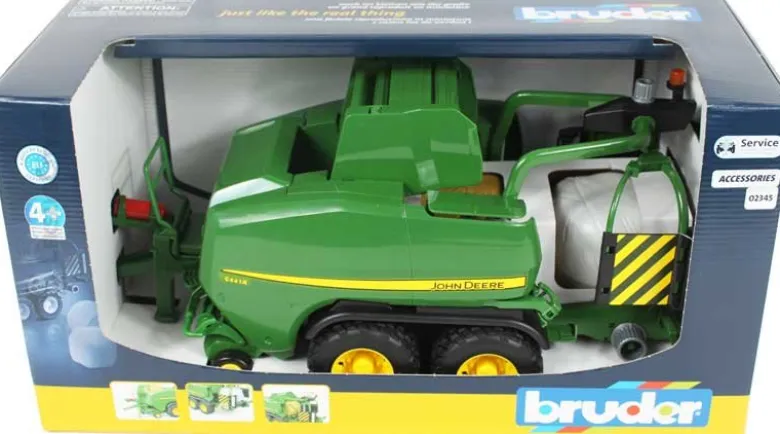Bruder John Deere C441R Inplastare och Rundbalspress 02032