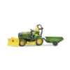 Bruder John Deere Trädgårdstraktor X949 med släpvagn och figur 62104