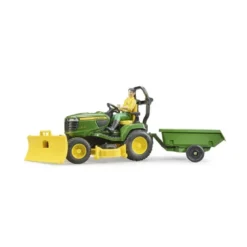 Bruder John Deere Trädgårdstraktor X949 med släpvagn och figur 62104