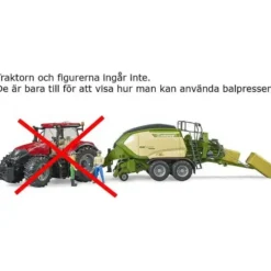 Bruder Krone Big Pack 1290 HDP VC Balpress med höbalar 02033
