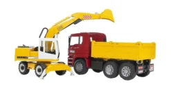 Bruder Lastbil MAN TGA med Liebherr Grävmaskin 02751