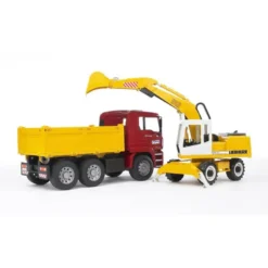 Bruder Lastbil MAN TGA med Liebherr Grävmaskin 02751