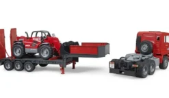 Bruder Lastbil MAN TGA Trailer och Manitou Lastare 02774