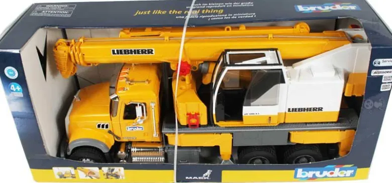 Bruder MACK Granite Liebherr Kranlastbil 02818