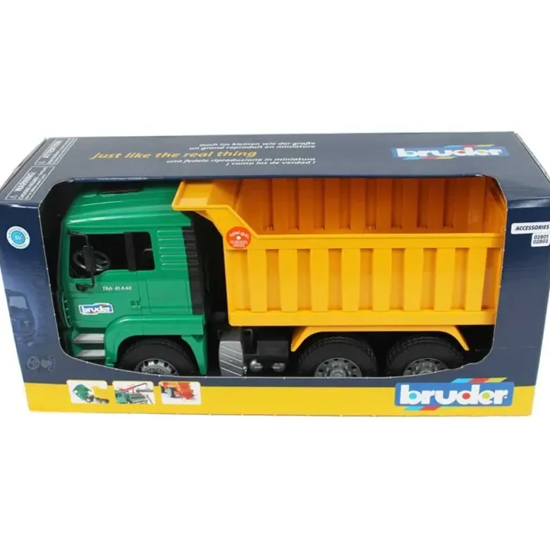 Bruder MAN TGA 410 A Lastbil med Tippflak 02765